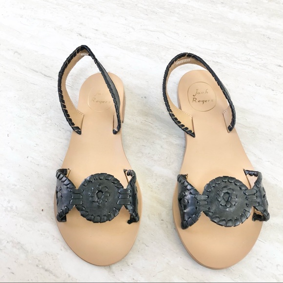 NEW Jack Rogers Liliana Leather Sling Back Sandal Size 7 women's $128 - Picture 2 of 8